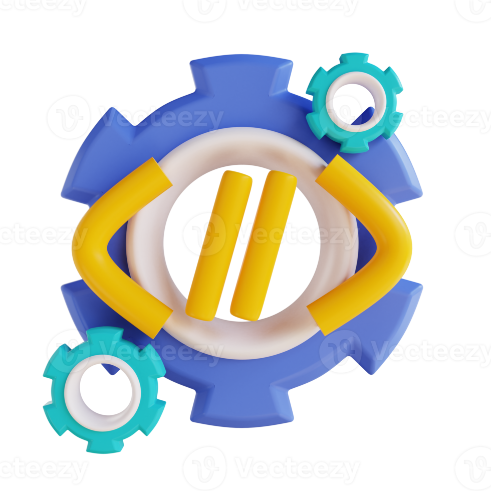 3D illustration gear code png