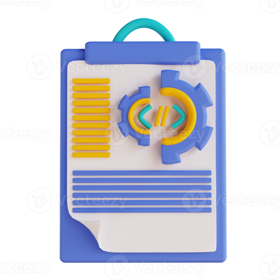 3D illustration code portfolio png