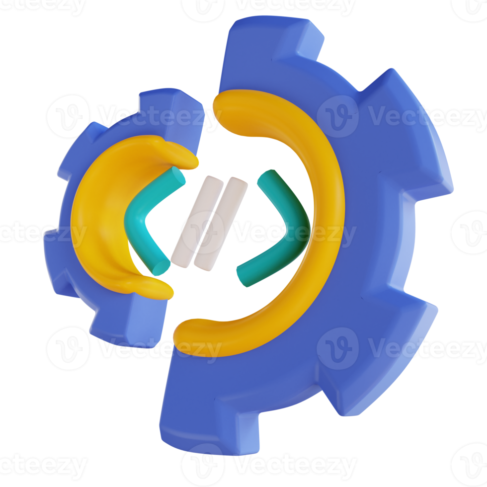 3D illustration code png