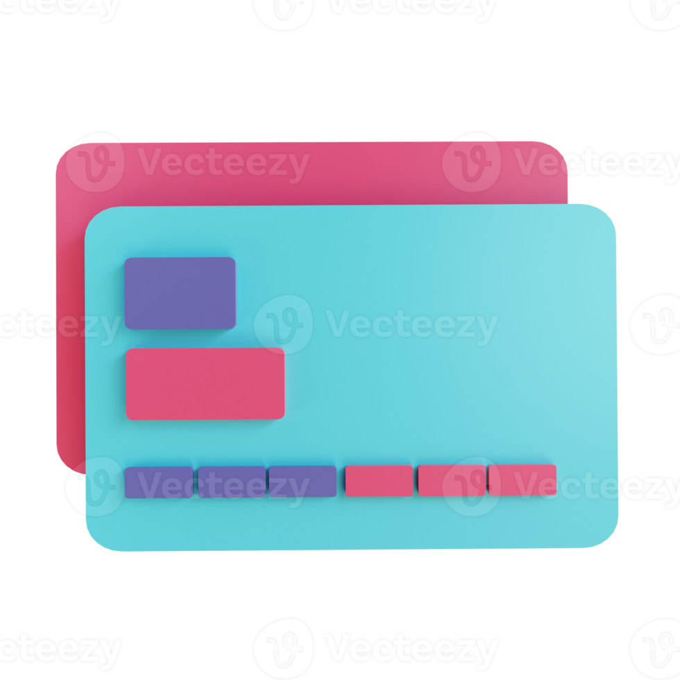 3D illustration credit card png