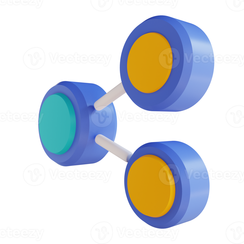 illustration 3d partager des informations png