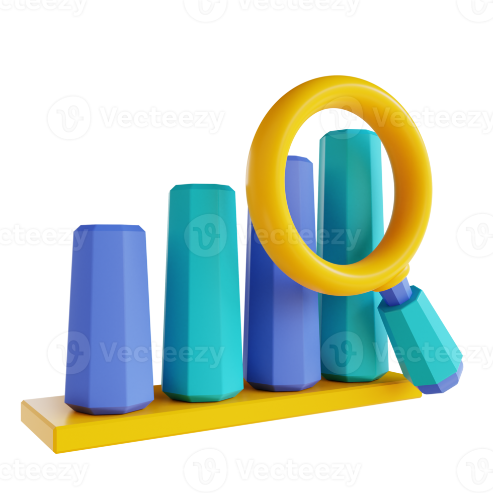 3D illustration data analysis png