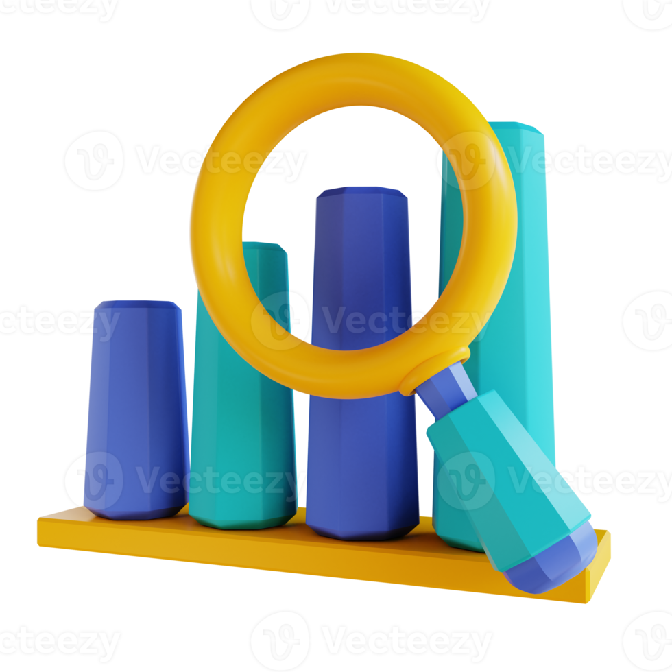 3D illustration data analysis png