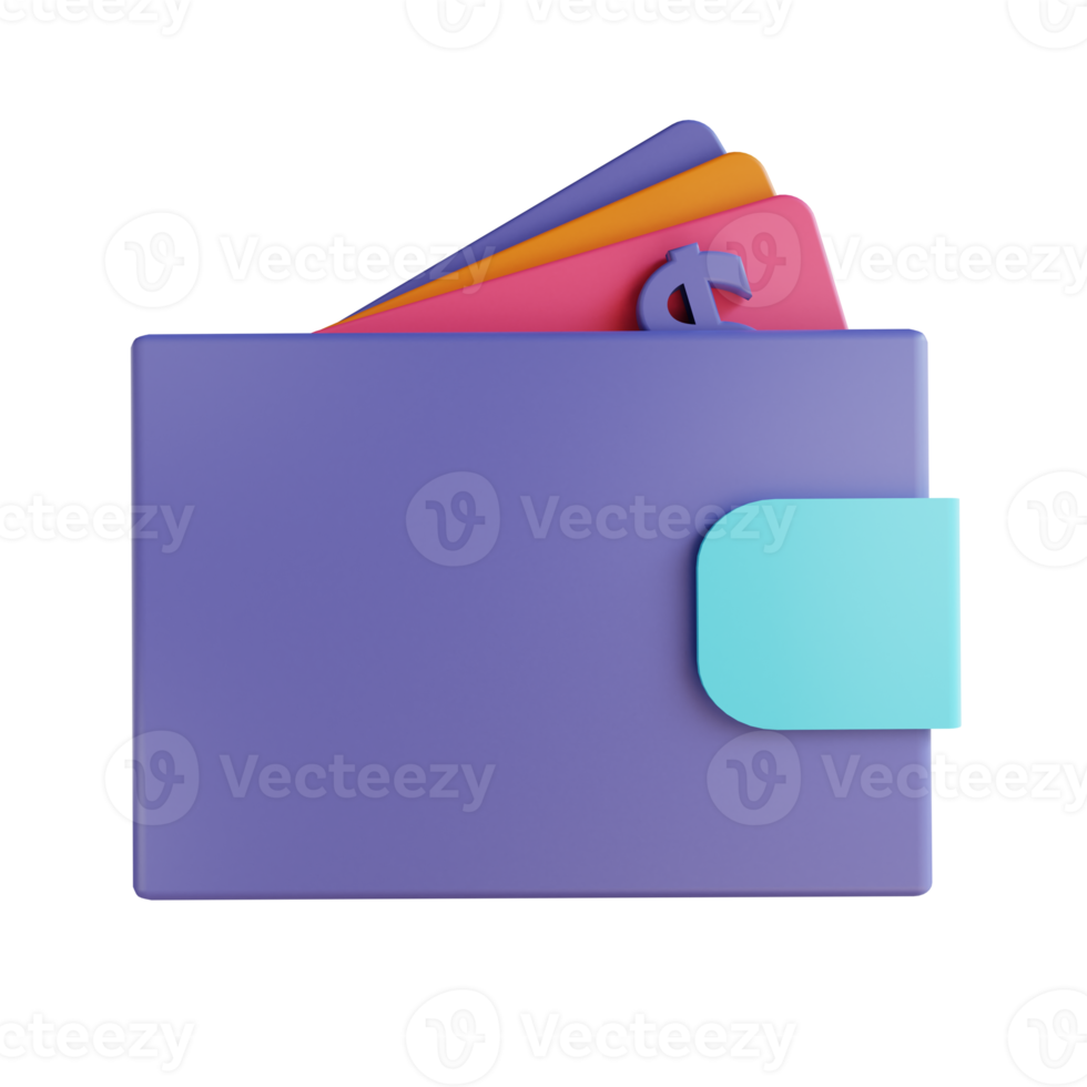 3D illustration wallet png