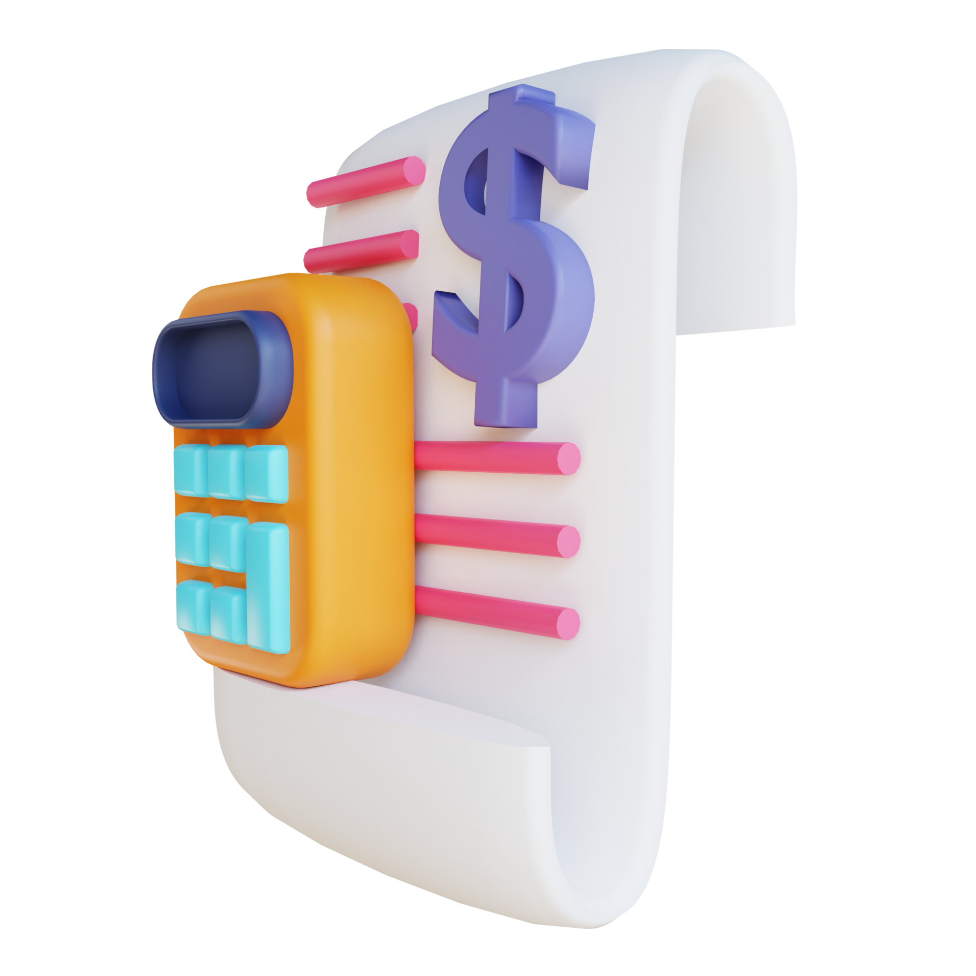 3D illustration accounting 9390850 PNG