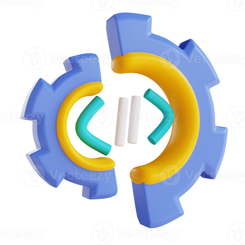 3D illustration code png