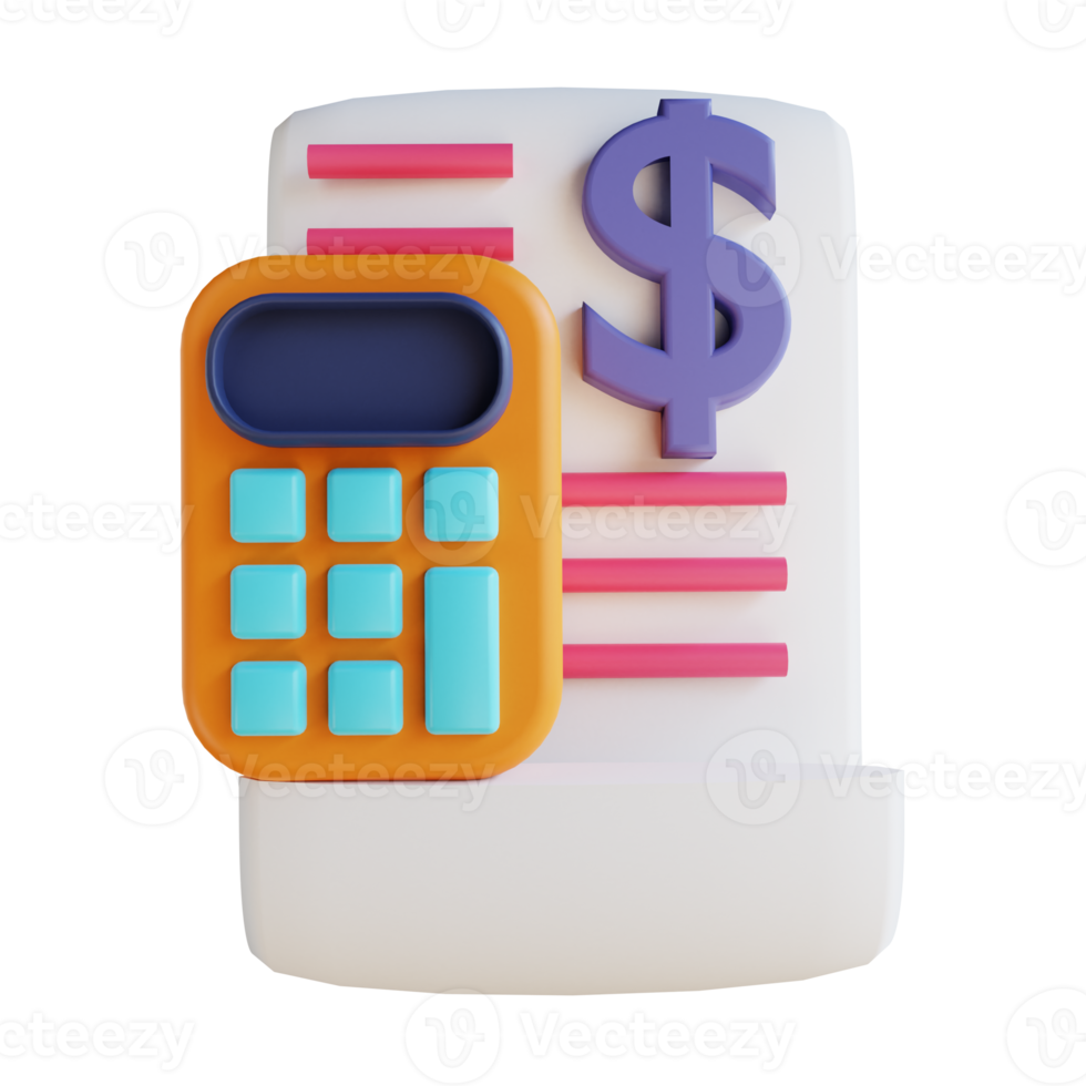 3D illustration accounting png