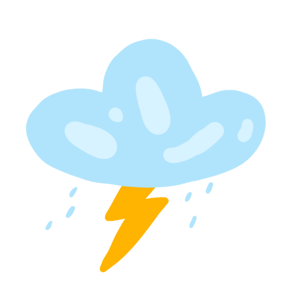 Rainy Cloud Illustration png