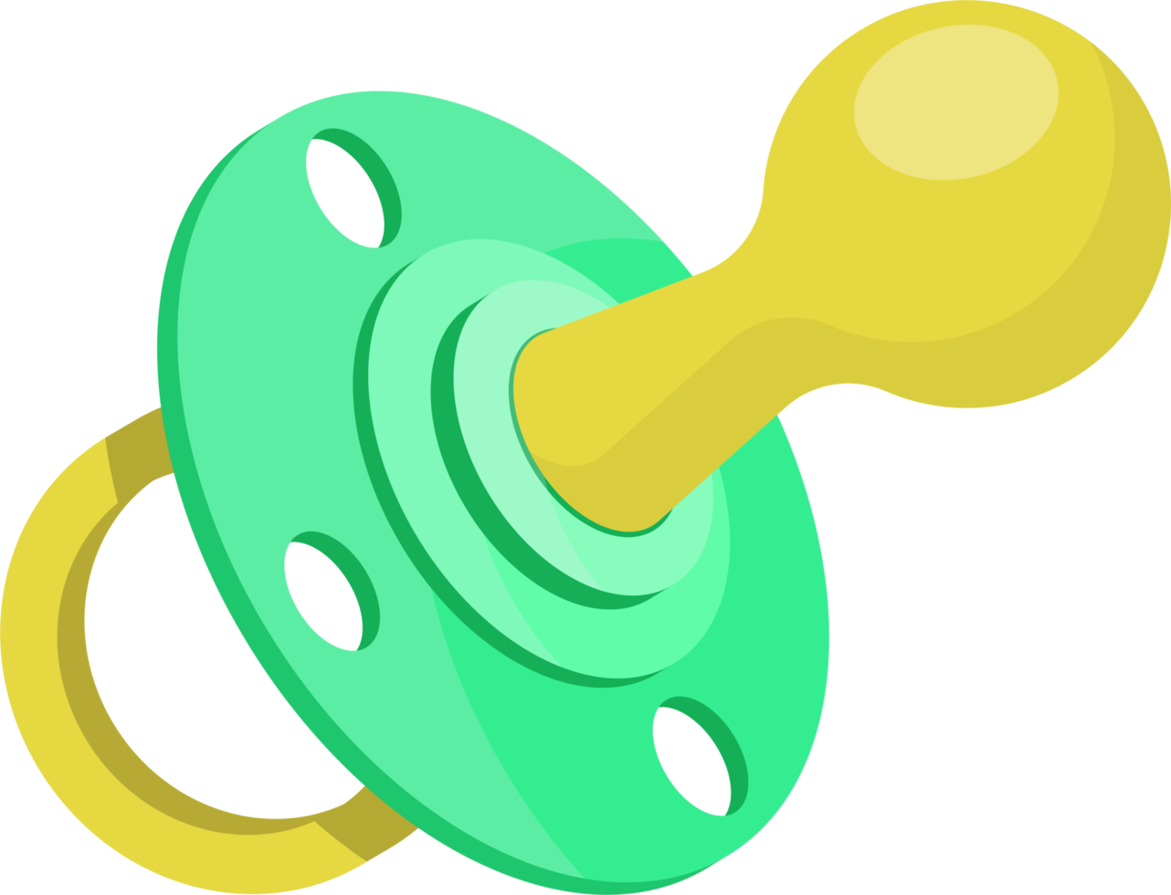 Baby pacifier clipart design illustration png