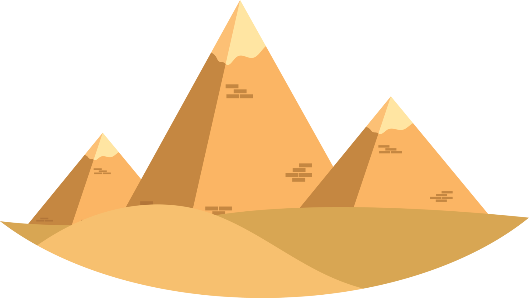 ilustração de design de clipart de pirâmide egípcia png