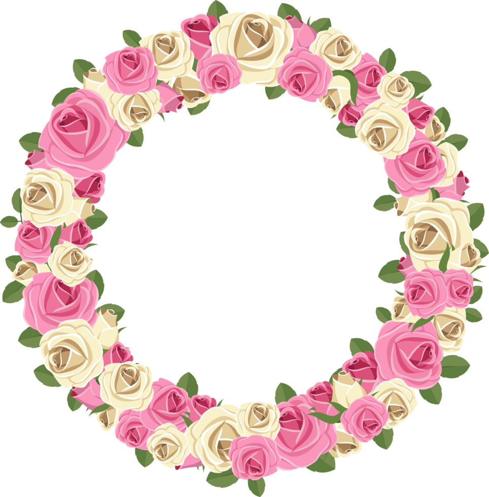 Flower wreath clipart design illustration png