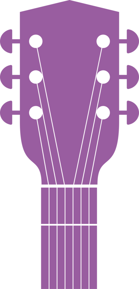 ilustración de diseño de imágenes prediseñadas de cabeza de guitarra png