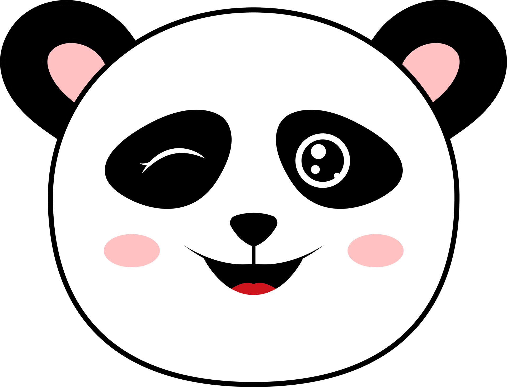 Baixe Rosto Sorridente de Urso Panda Cartoon PNG - Creative Fabrica