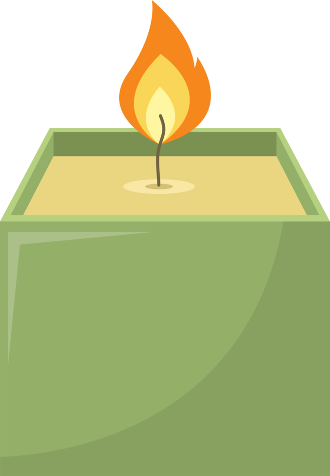 Colored candle clipart design illustration png