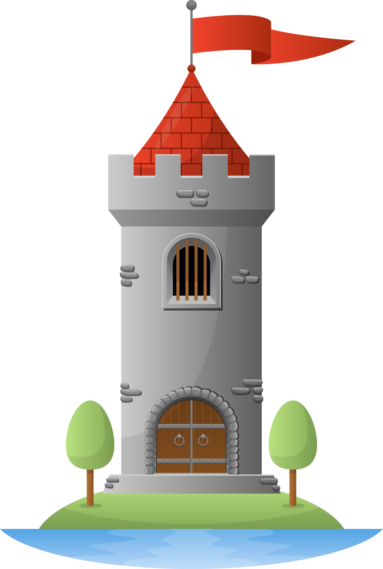 castle background clipart of animals