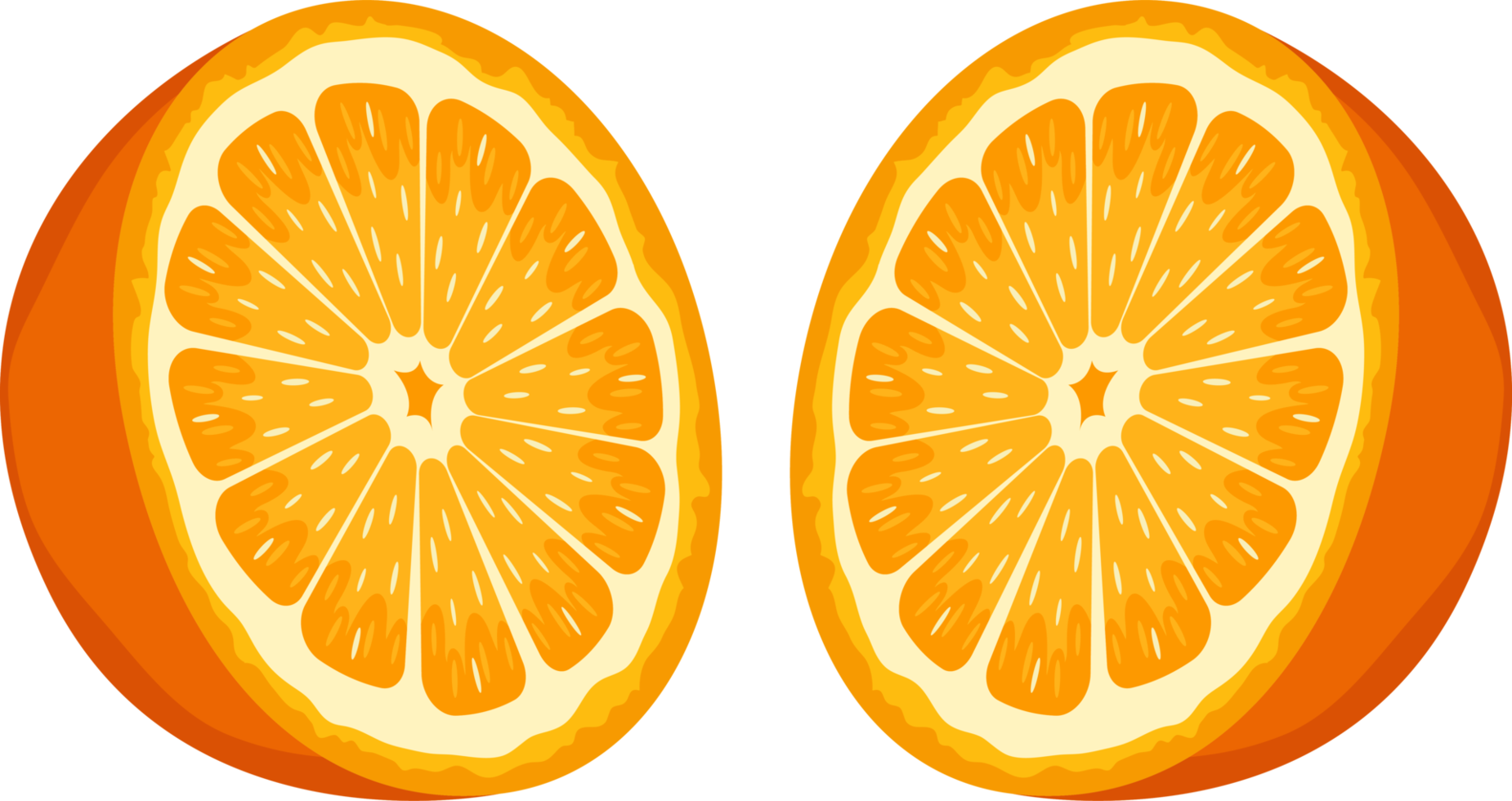 Delicious orange fruit clipart design illustration png