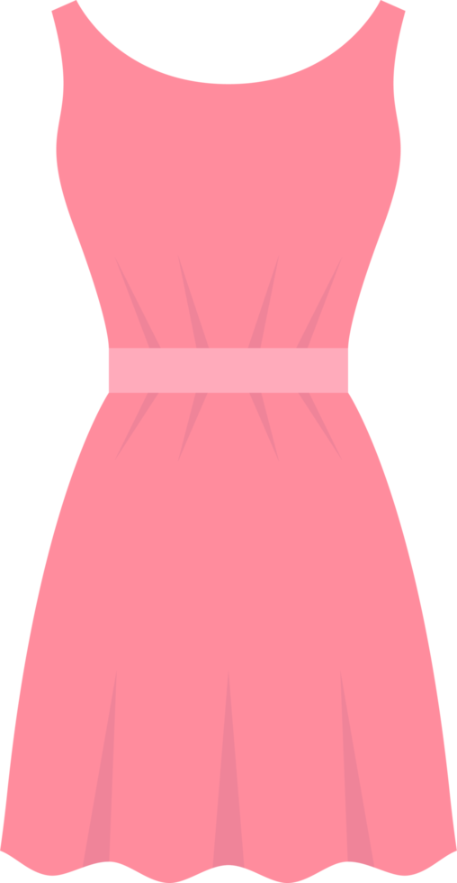 Dress in flat design clipart illustration 9391442 PNG