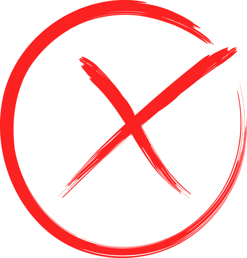 Tick and cross clipart design illustration png