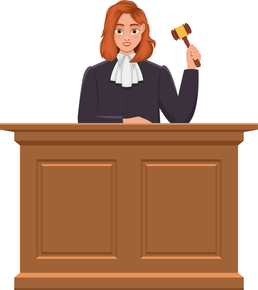 Judge woman clipart design illustration png