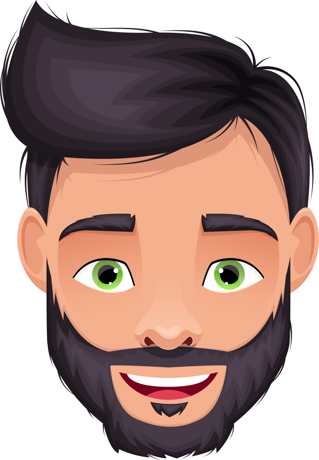 Man face clipart design illustration 9391590 PNG