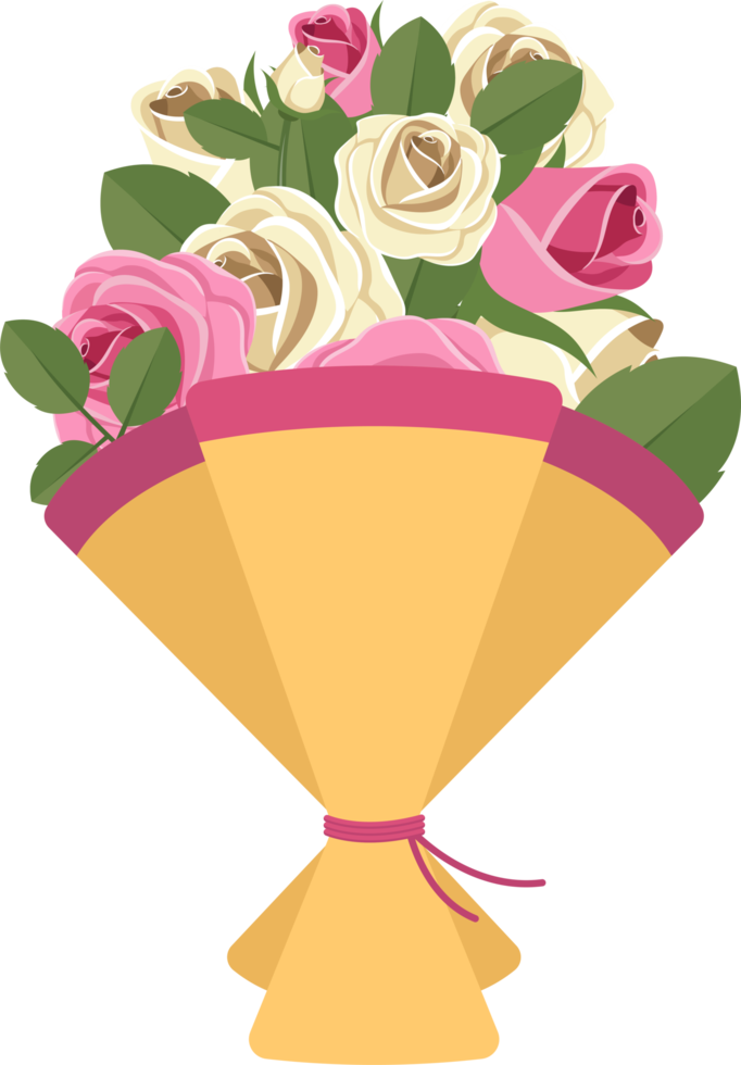 Flower bouquet clipart design illustration png