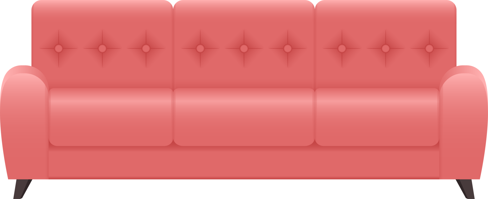 Modern sofa clipart design illustration png