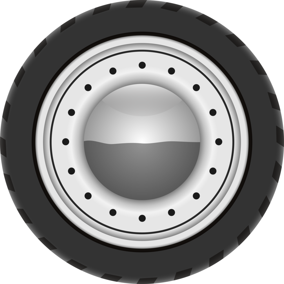 Retro car wheel clipart design illustration png