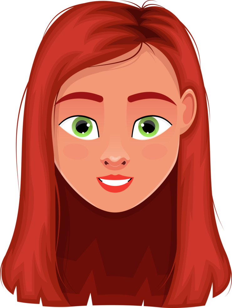 Woman face clipart design illustration png