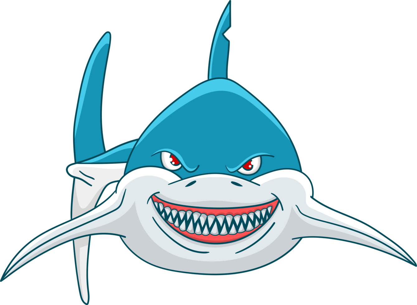 ilustração de design de clipart de desenho de tubarão png