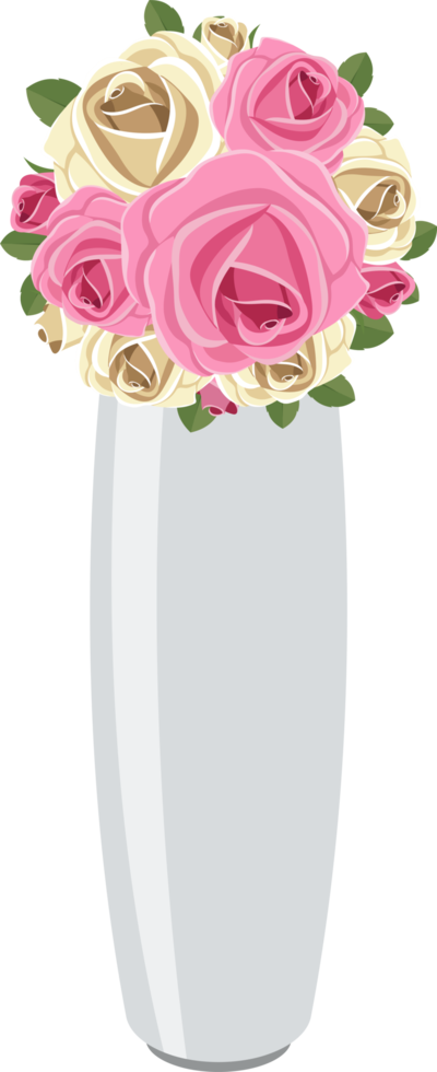 vas med blomma clipart design illustration png