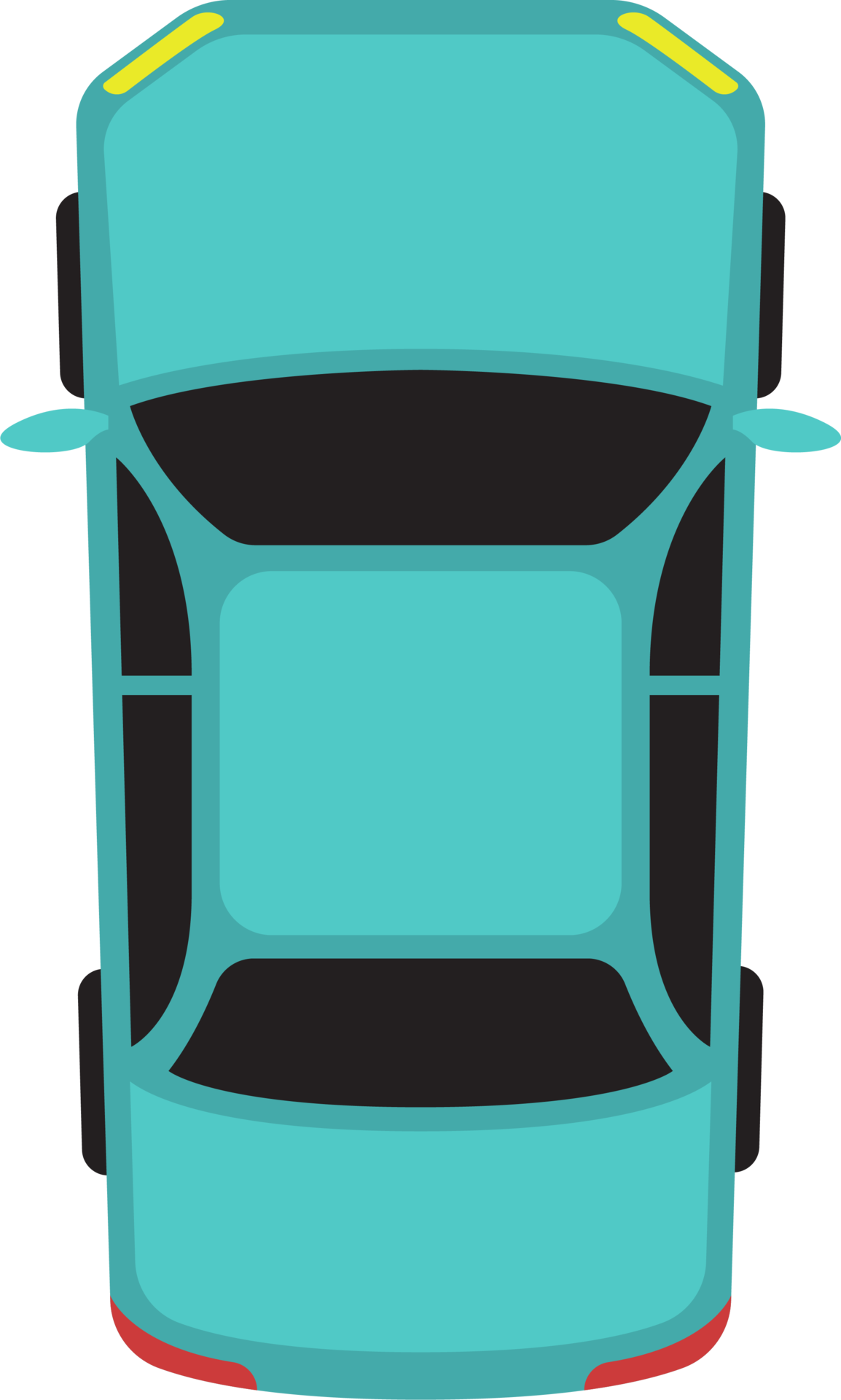 Car top view clipart design illustration 9391781 PNG