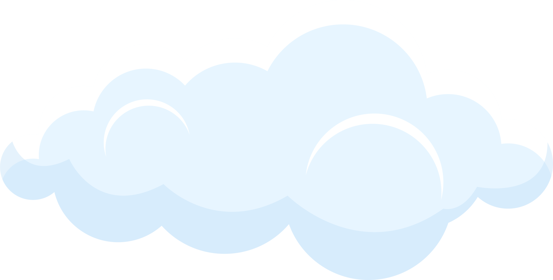 White cloud clipart design illustration png