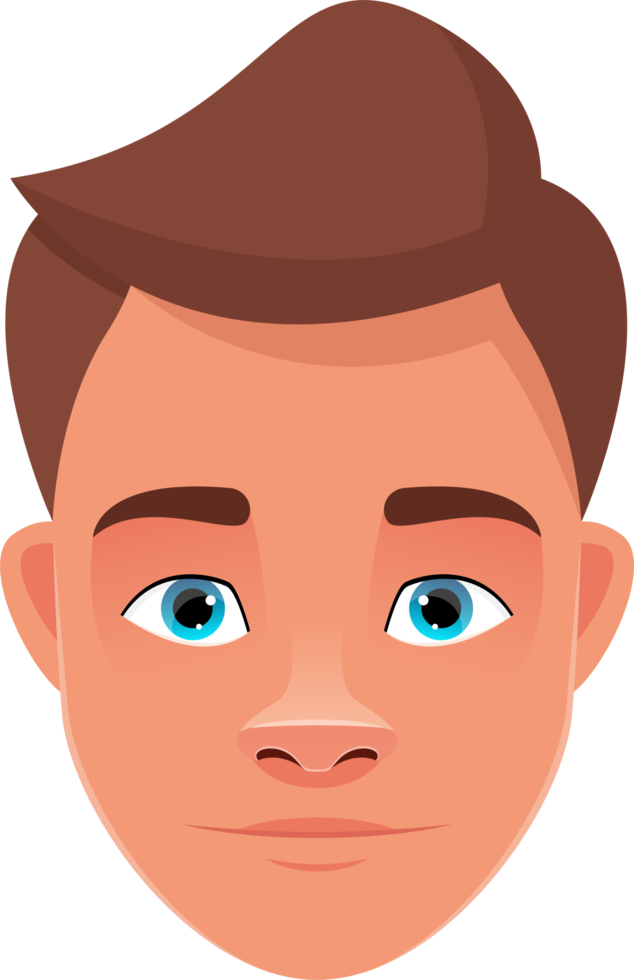 Man face expression clipart design illustration png