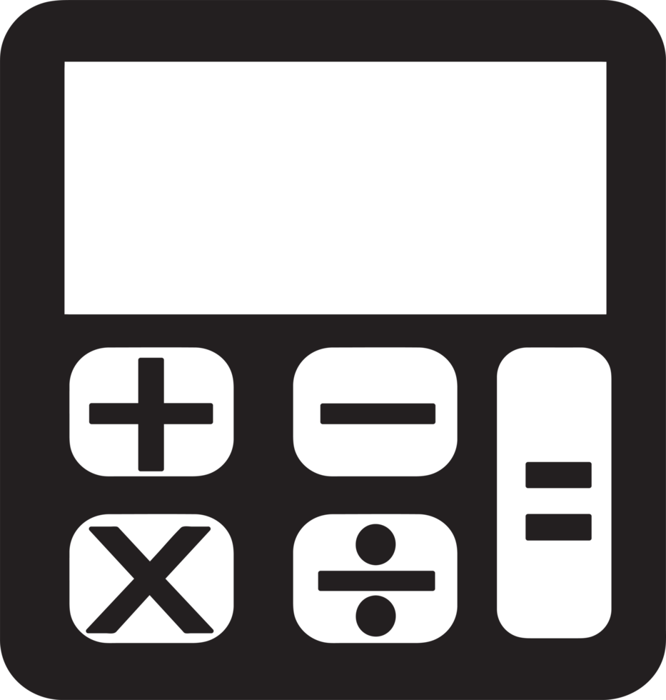 calculator icon sign symbol design png