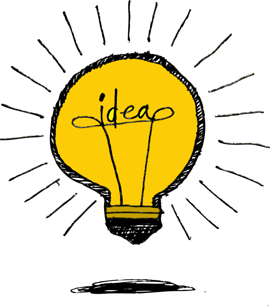 idea bombilla icono signo diseño png