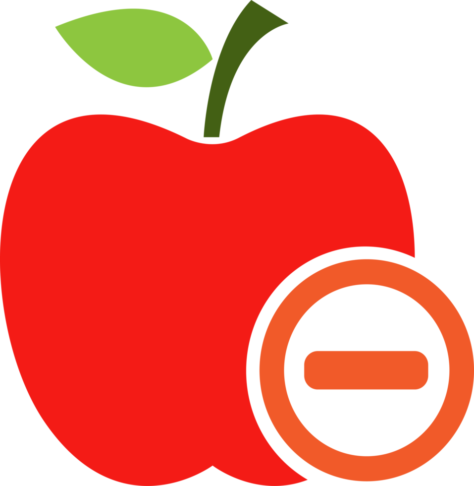 diseño de símbolo de signo de icono de manzana png