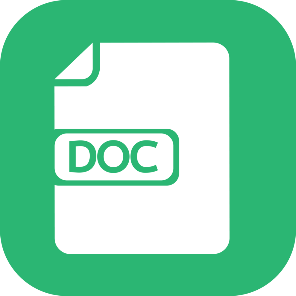 Document file icon. Paper doc sign png