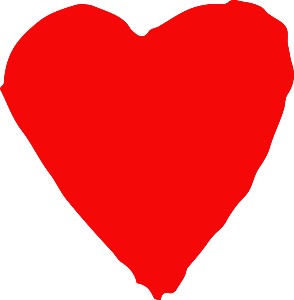 design de sinal de ícone de desenho de mão de coração png
