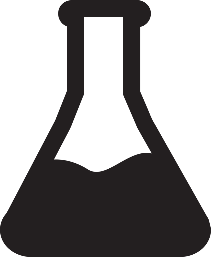 diseño de símbolo de signo de icono de tubo de ensayo png