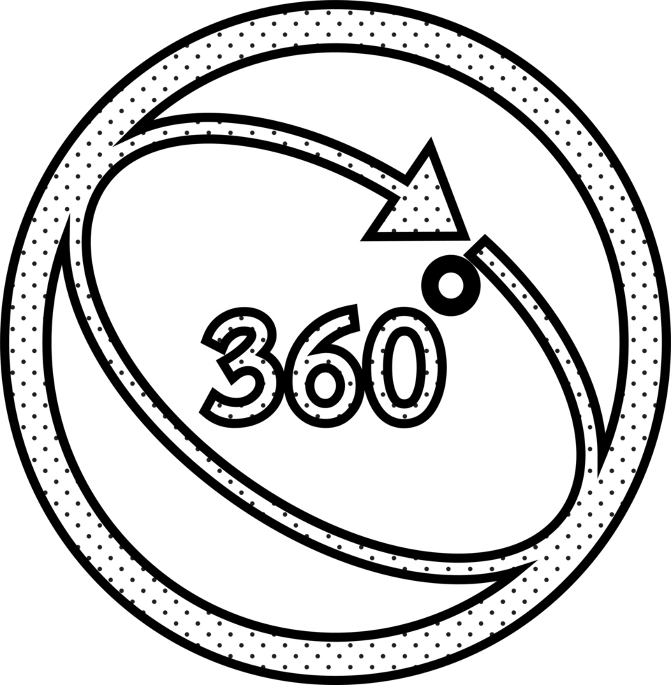 360 gradi icona segno simbolo design png
