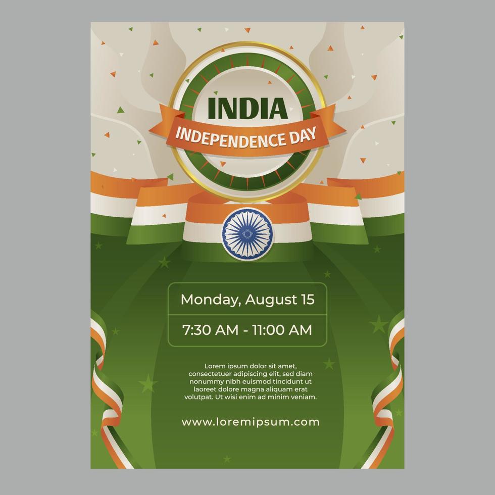 cartel del día de la independencia de la india vector