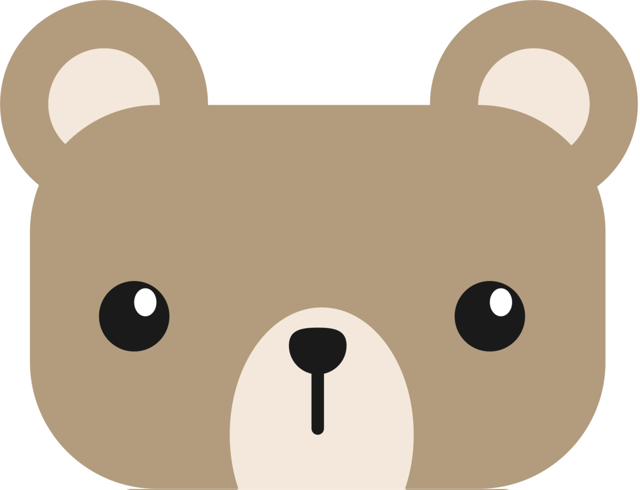 Bear Head Cartoon Element png