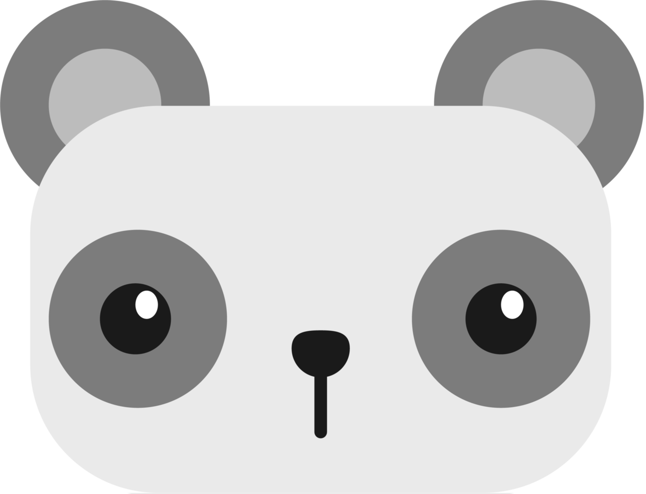 panda huvud tecknad element png