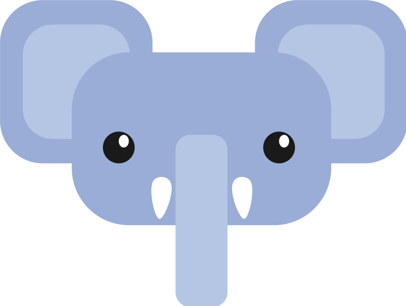 olifant hoofd cartoon element png