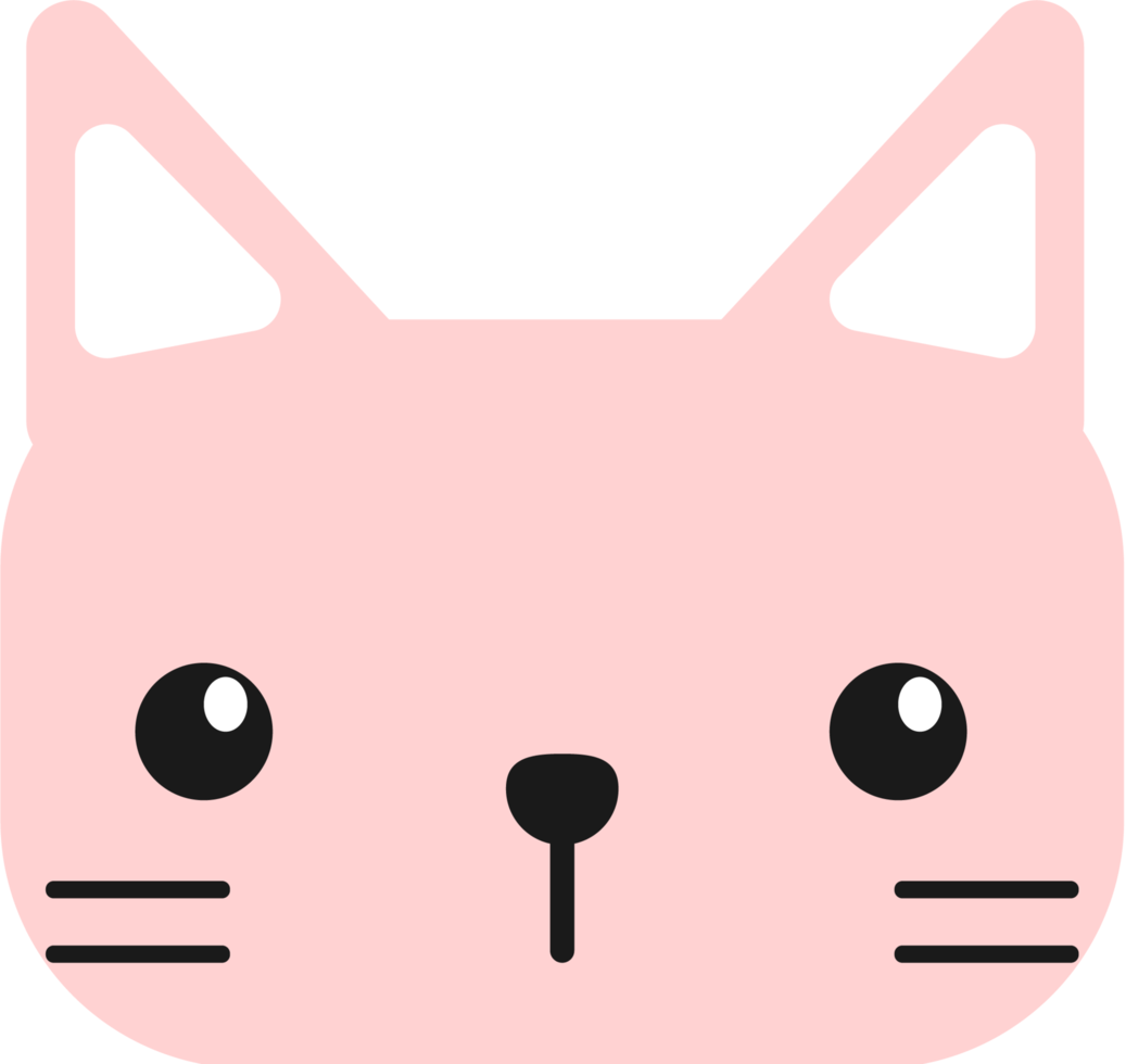 Cat Kitty Head Cartoon Element png