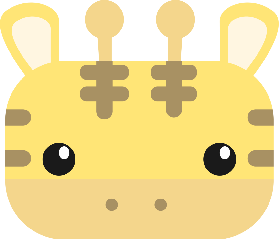 Giraffe Head Cartoon Element 9392217 PNG