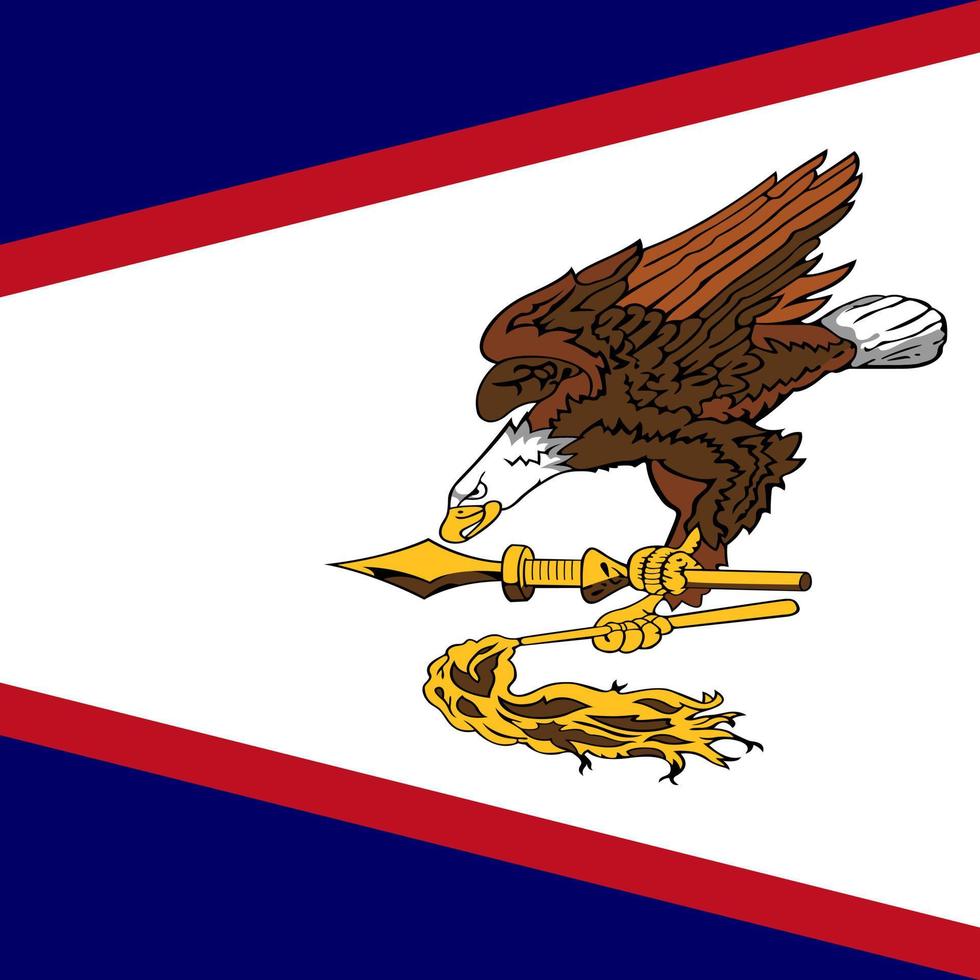 American Samoa flag, official colors. Vector illustration.