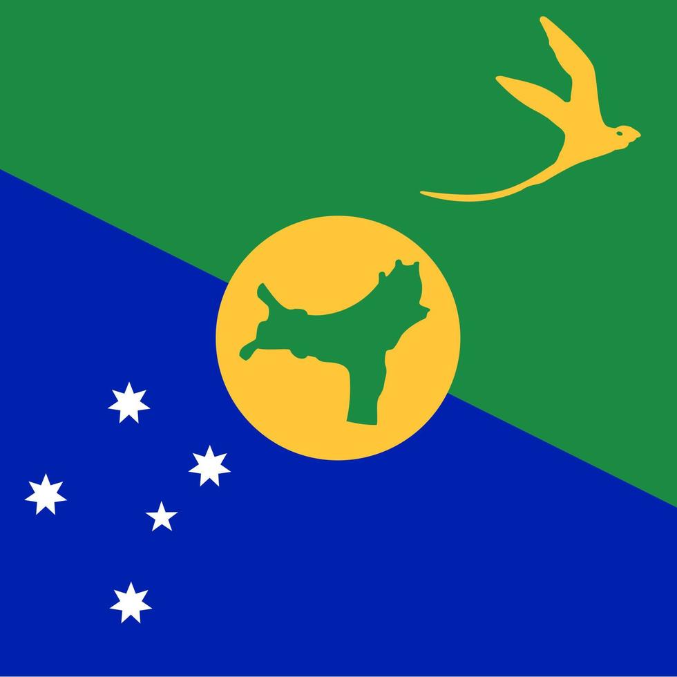 Christmas Island flag, official colors. Vector illustration.