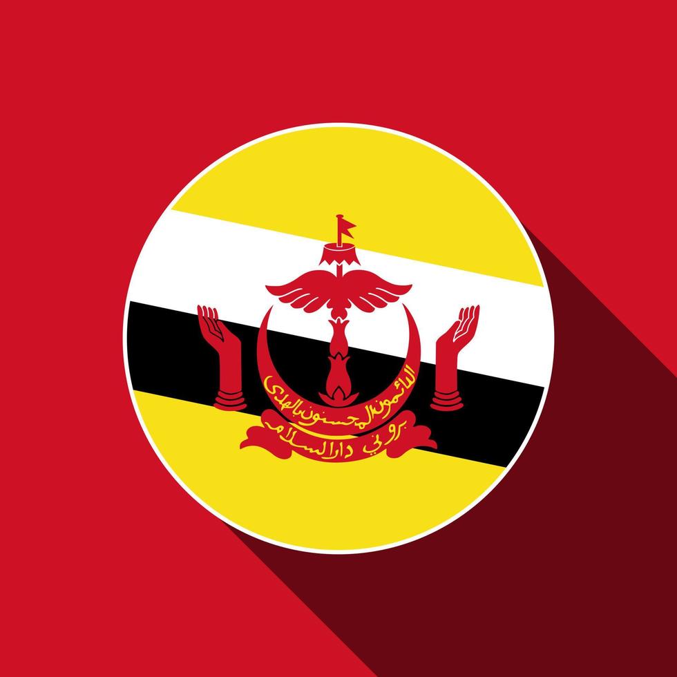 Brunéi del país. bandera de brunei ilustración vectorial vector