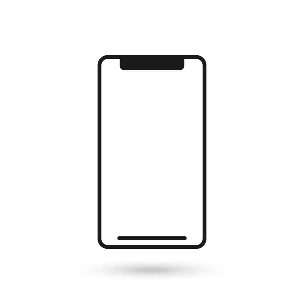 Mobile phone flat design icon. vector